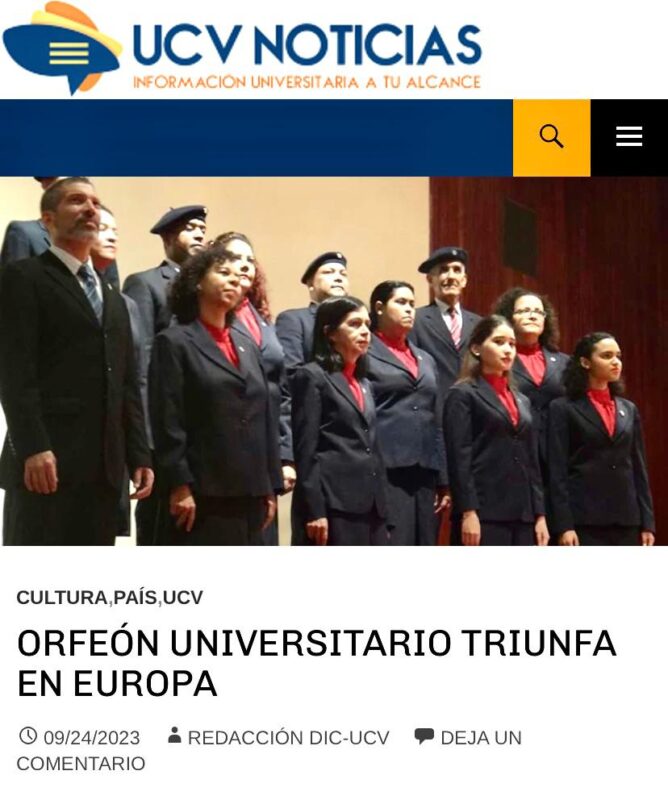 Orfeón Universitario Triunfa en Europa